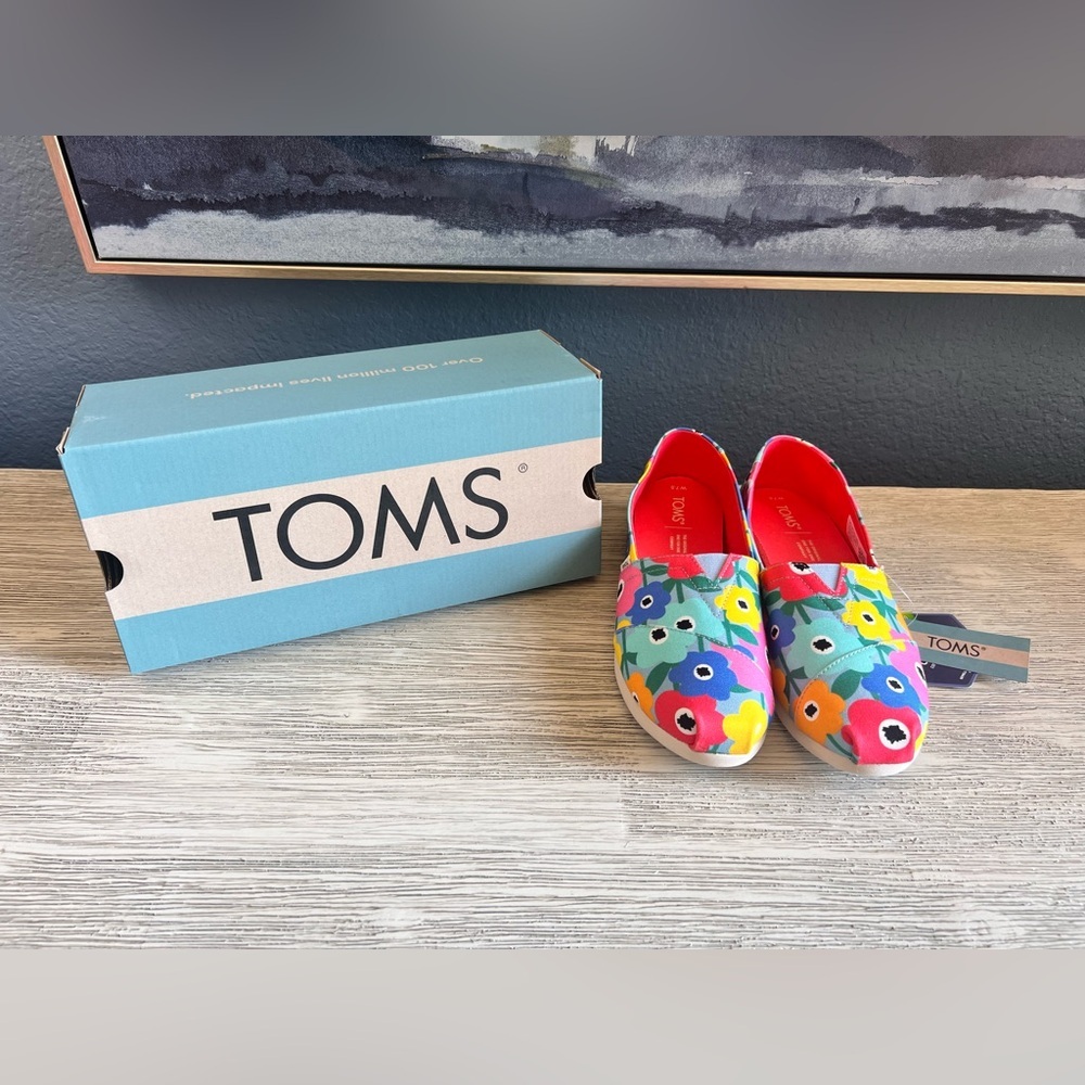 🆕 TOMS Alpargata Sky Blue Flower Fields Print